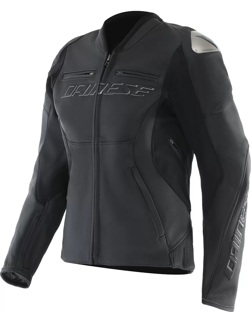 Dainese ž. usnjena motoristična jakna RACING 5 Črna/Črna 40