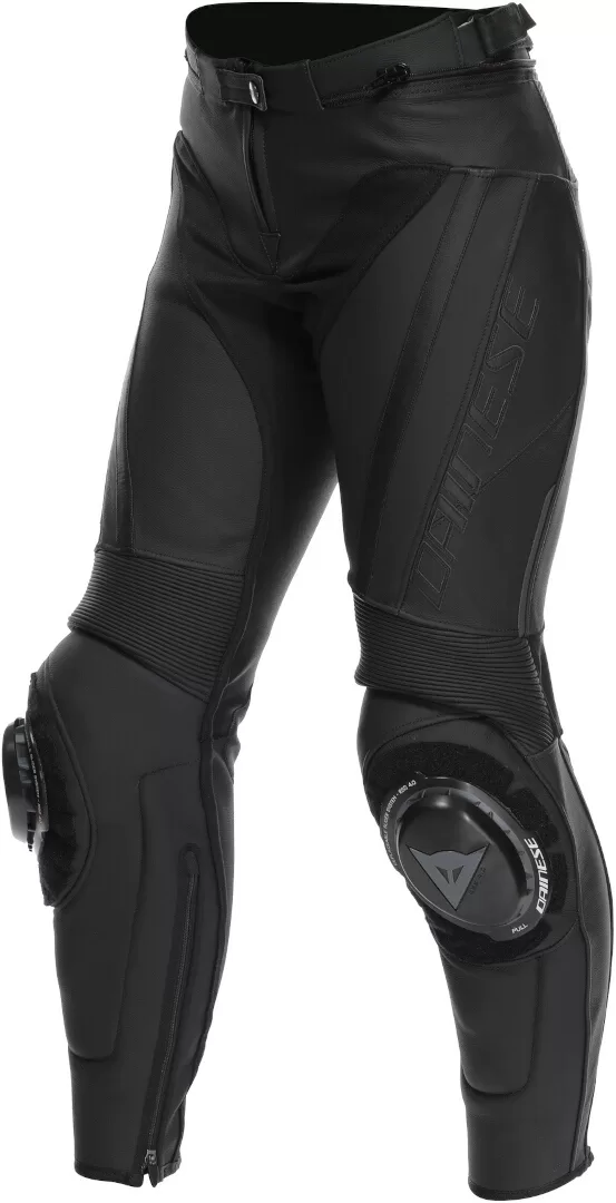 Dainese ž. usnjene motoristične hlače DELTA 4 Črna/Črna 40