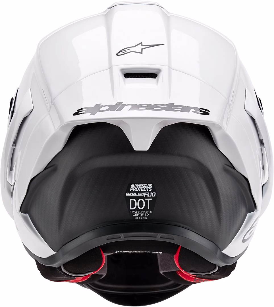 Alpinestars integralna motoristična čelada Supertech R10 SOLID Bela/Črna Mat M