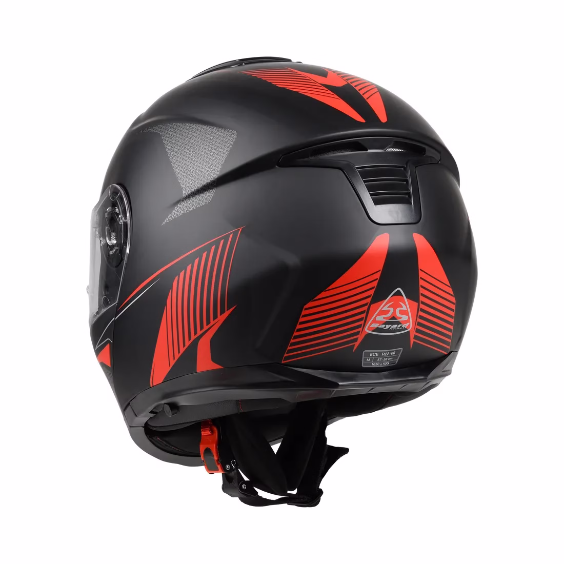 Bayard preklopna motoristična čelada FP-22 S NEBULA Črna/Rdeča XL