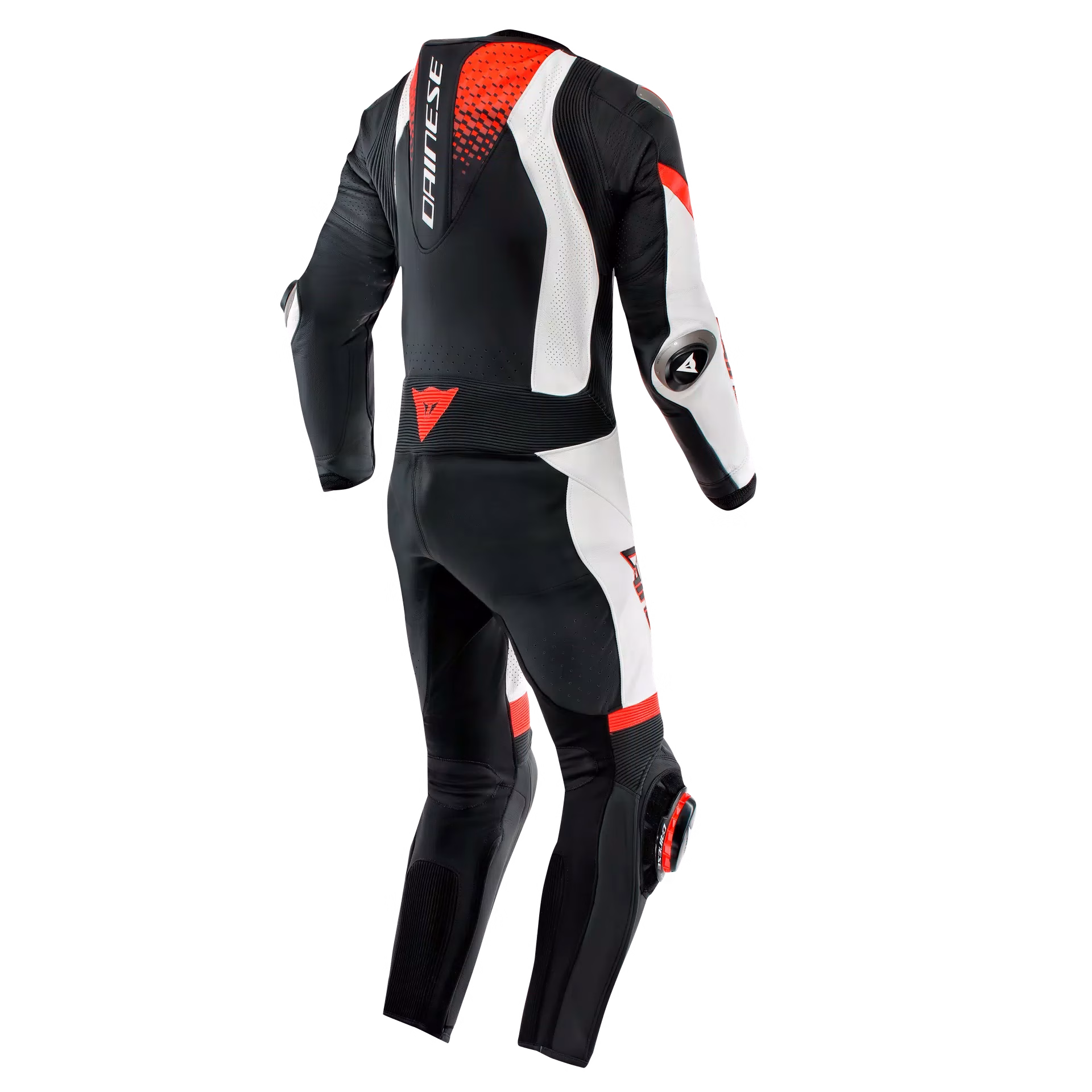 Dainese m. motoristični kombinezon LAGUNA SECA 1D V6 perforiran Črna/Bela/Rdeča Fluo 56