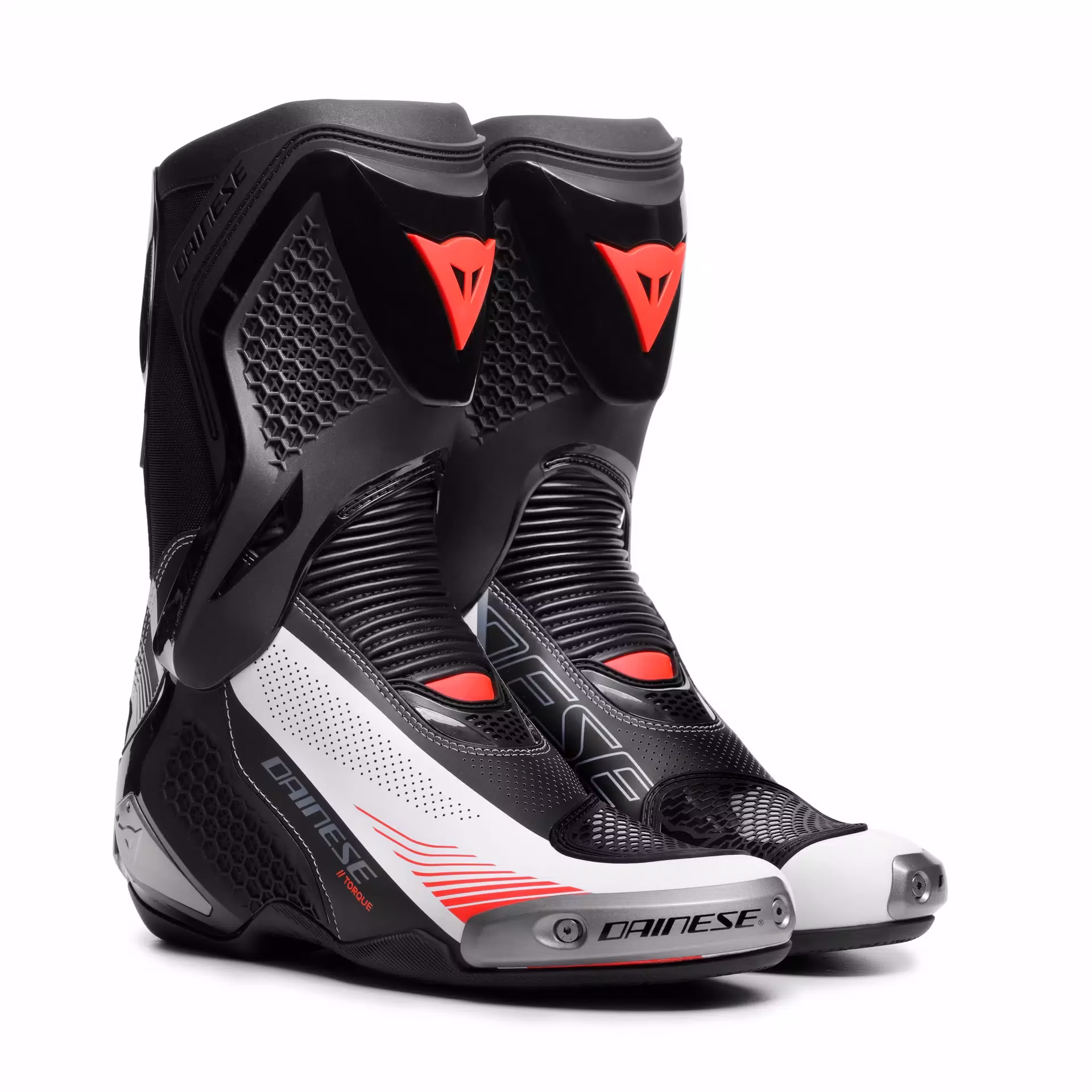Dainese m. motoristični škornji TORQUE 4 Air Črna/Bela/Rdeča Fluo 42