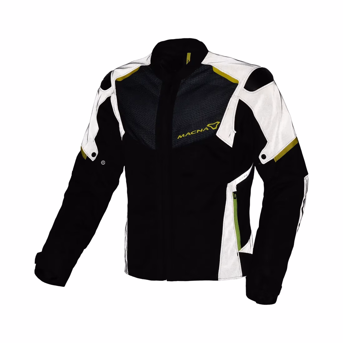 Macna m. motoristična jakna ORCANO 2.0 Air Nighteye Črna/Rumena 2XL