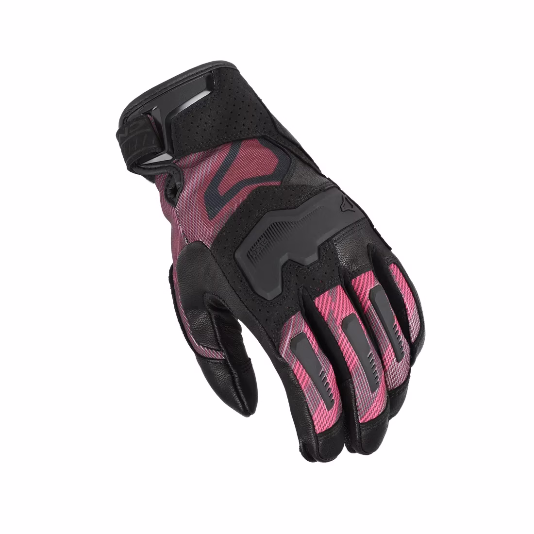 Macna ž. motoristične rokavice HAROS 2.0 Črna/Roza XS