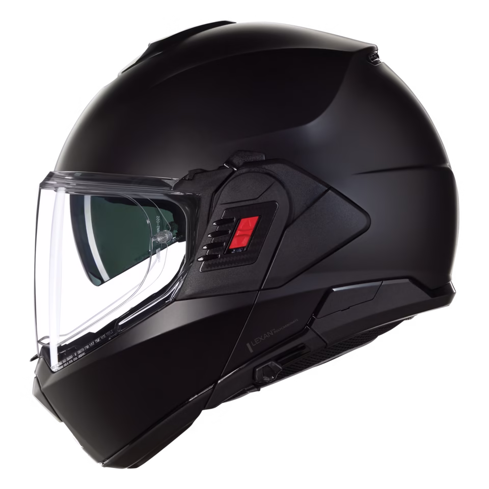 NOLAN preklopna motoristična čelada N120-1 Classico 302 N-Com FLIP-BACK Črna Mat S