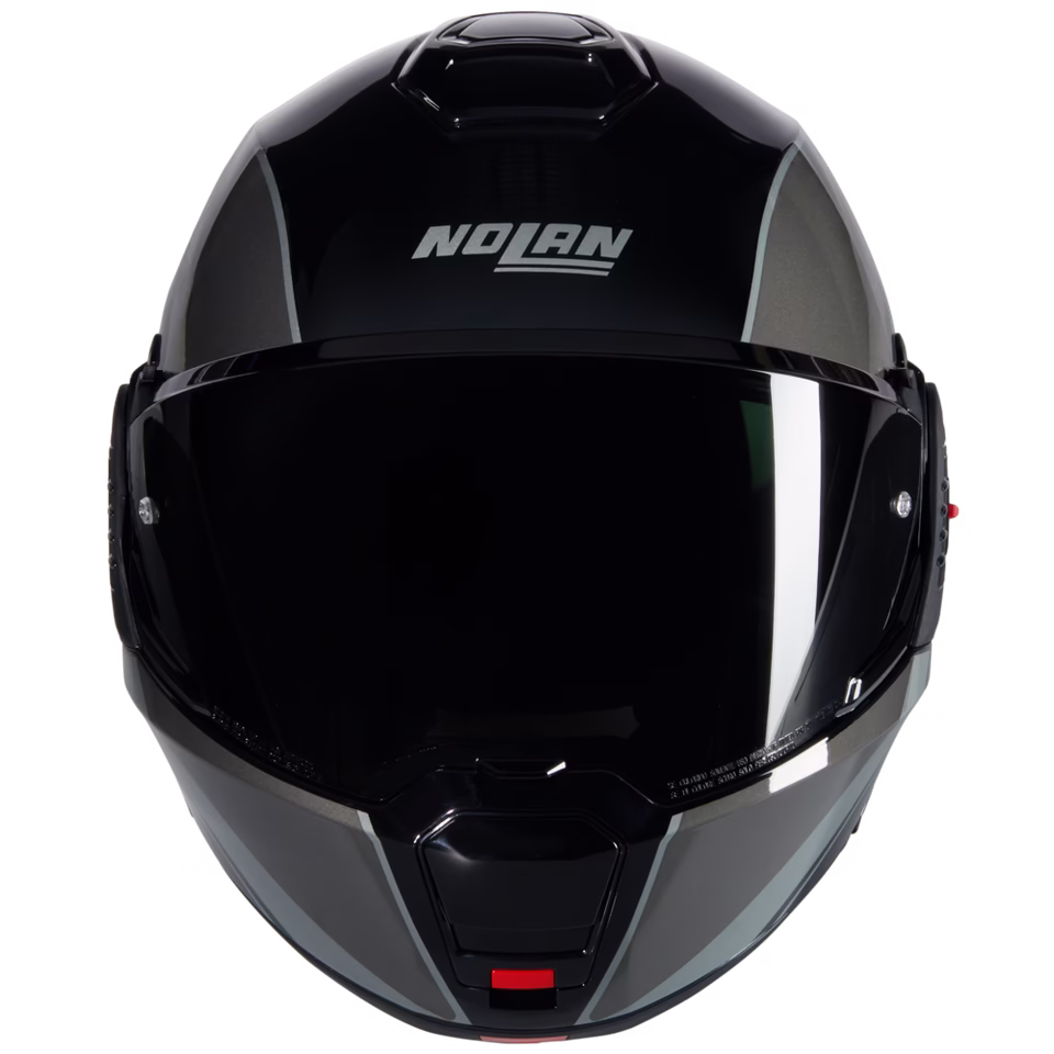 NOLAN preklopna motoristična čelada N120-1 Vernicatura Speciale 341 N-Com FLIP-BACK Črna/Siva/Srebrna L