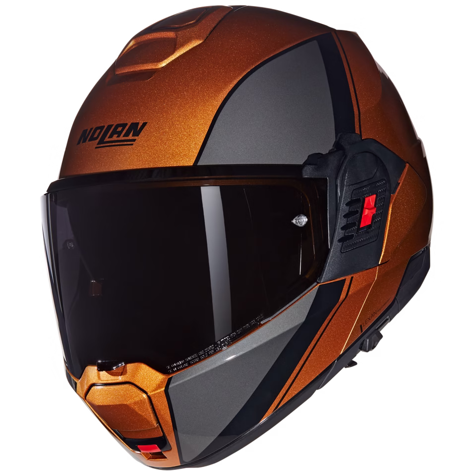 NOLAN preklopna motoristična čelada N120-1 Vernicatura Speciale 343 N-Com FLIP-BACK Rjava/Črna L