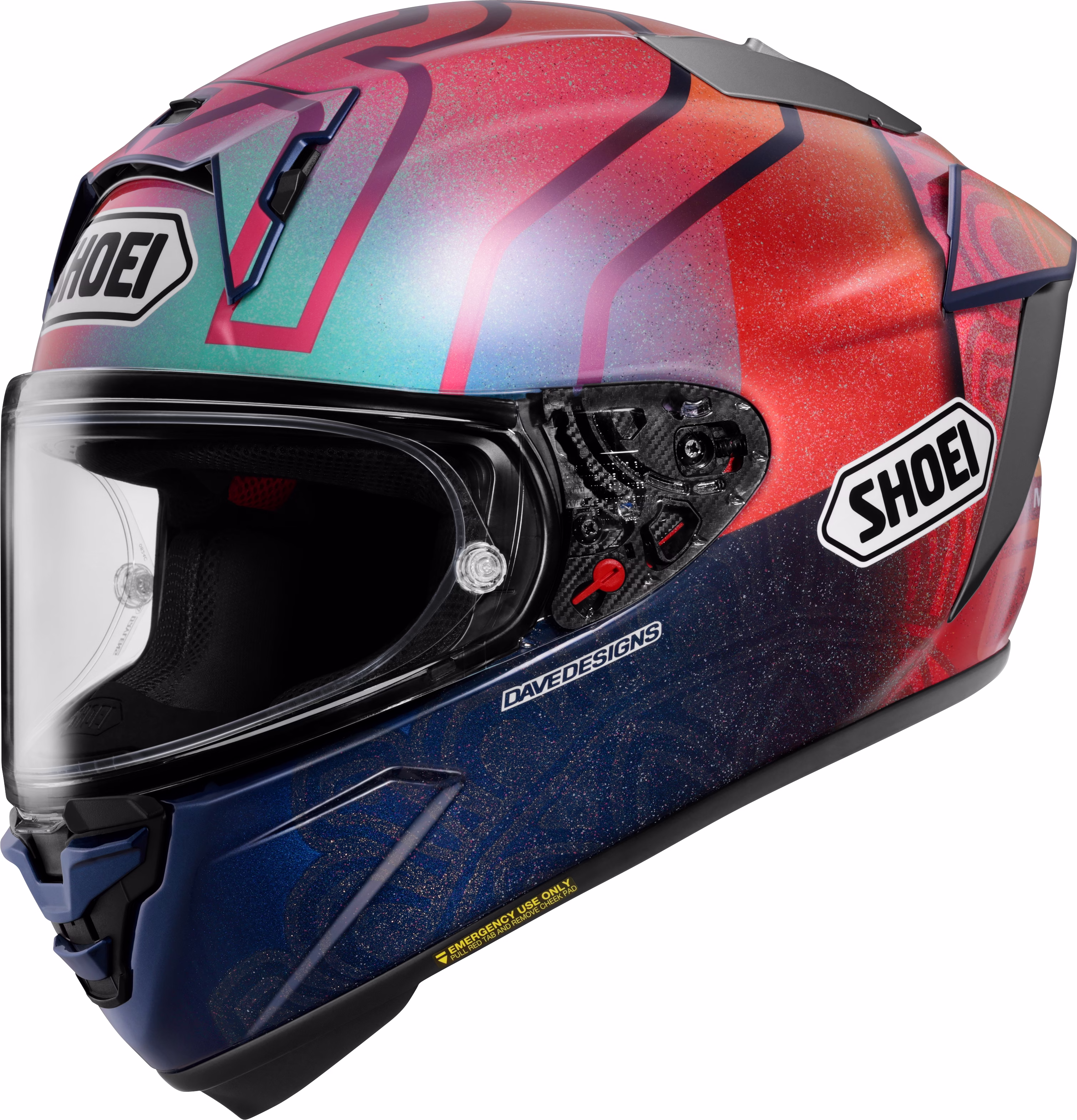 SHOEI integralna motoristična čelada X-SPR PRO Marquez Holi TC-1 Limited Edition Modra/Rdeča/Oranžna XS