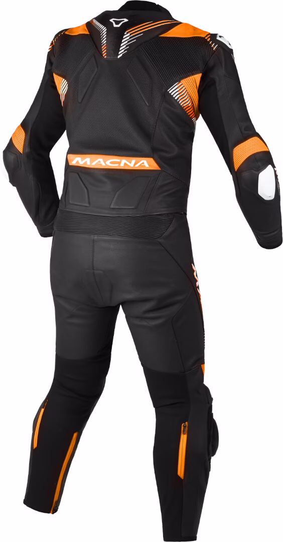 Macna m. motoristični kombinezon ARMADYL 2D perforiran Črna/Oranžna/Bela 52