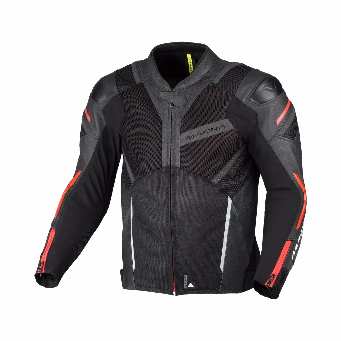 Macna m. usnjena motoristična jakna GALVIC Air Črna/Rdeča 54