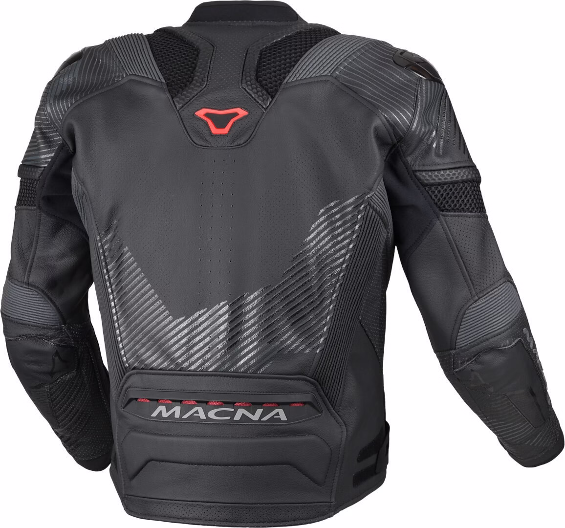 Macna m. usnjena motoristična jakna IGNITE perforirana Črna 56