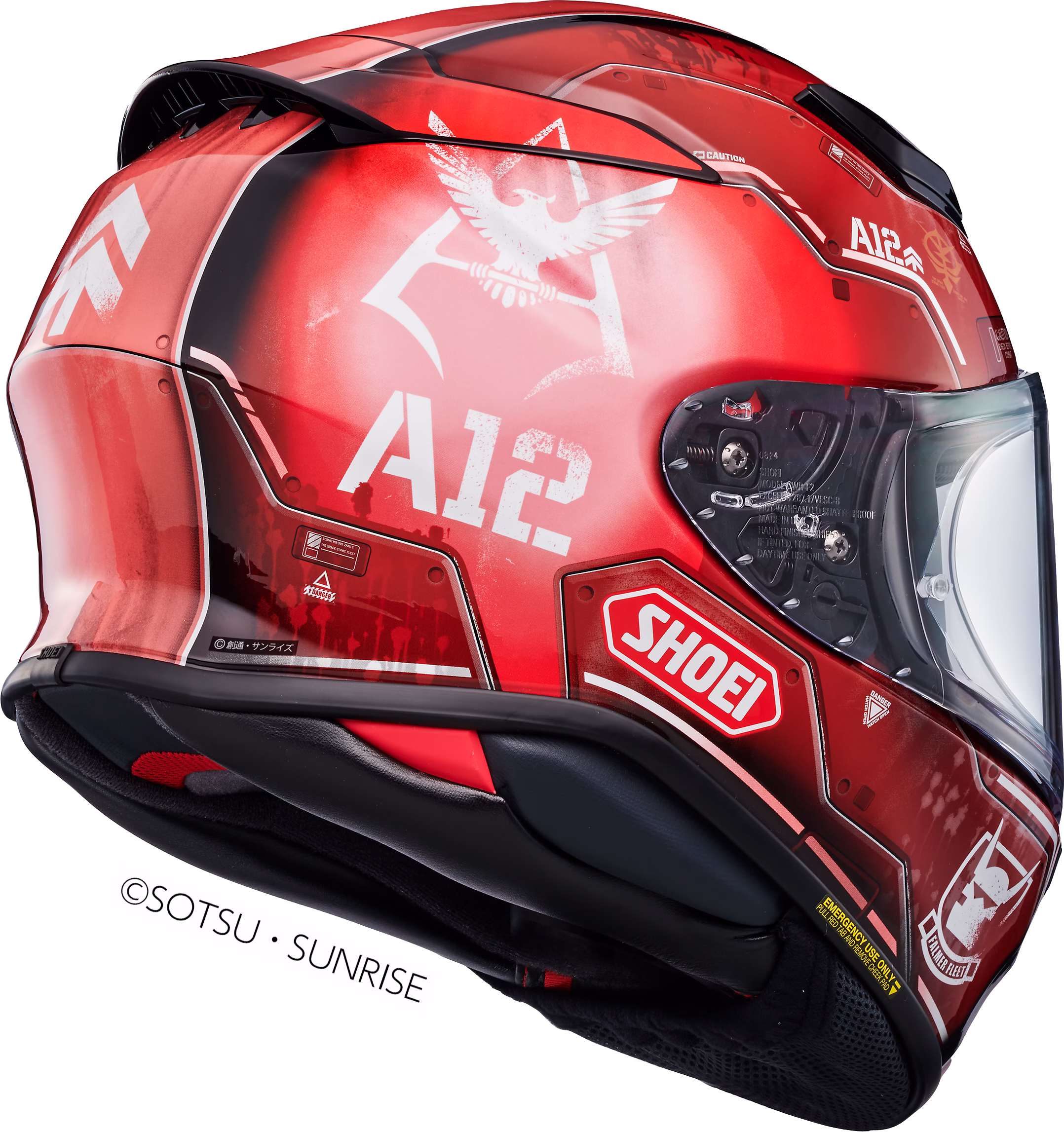 SHOEI integralna motoristična čelada NXR2 Char`s Zaku II TC-1 Rdeča/Črna/Bela S