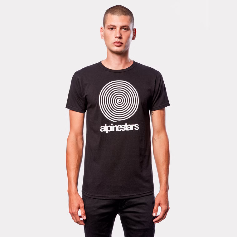 Alpinestars m. majica T-Shirt REAL SPIRAL Črna/Bela 2XL