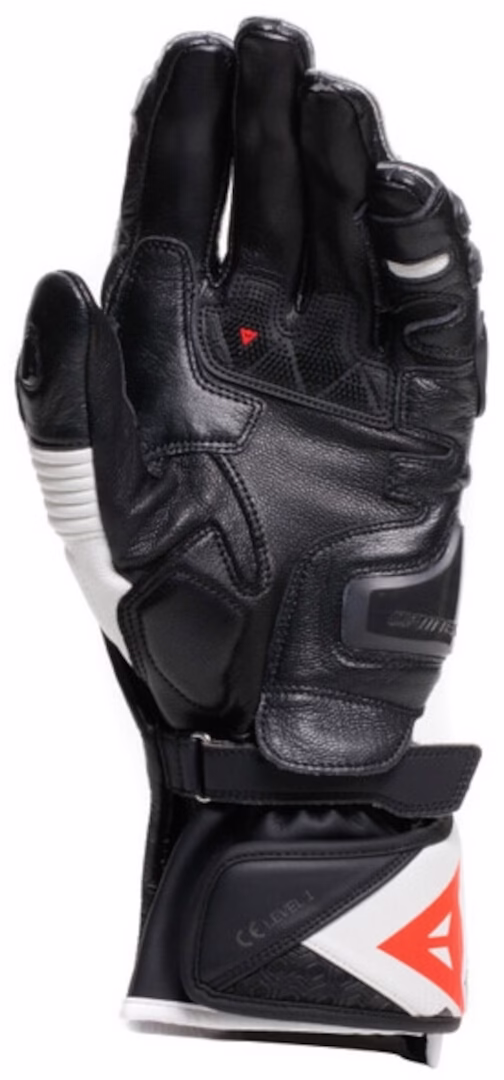 Dainese m. motoristične rokavice FIERO Metal Črna/Bela/Rdeča Fluo 3XL