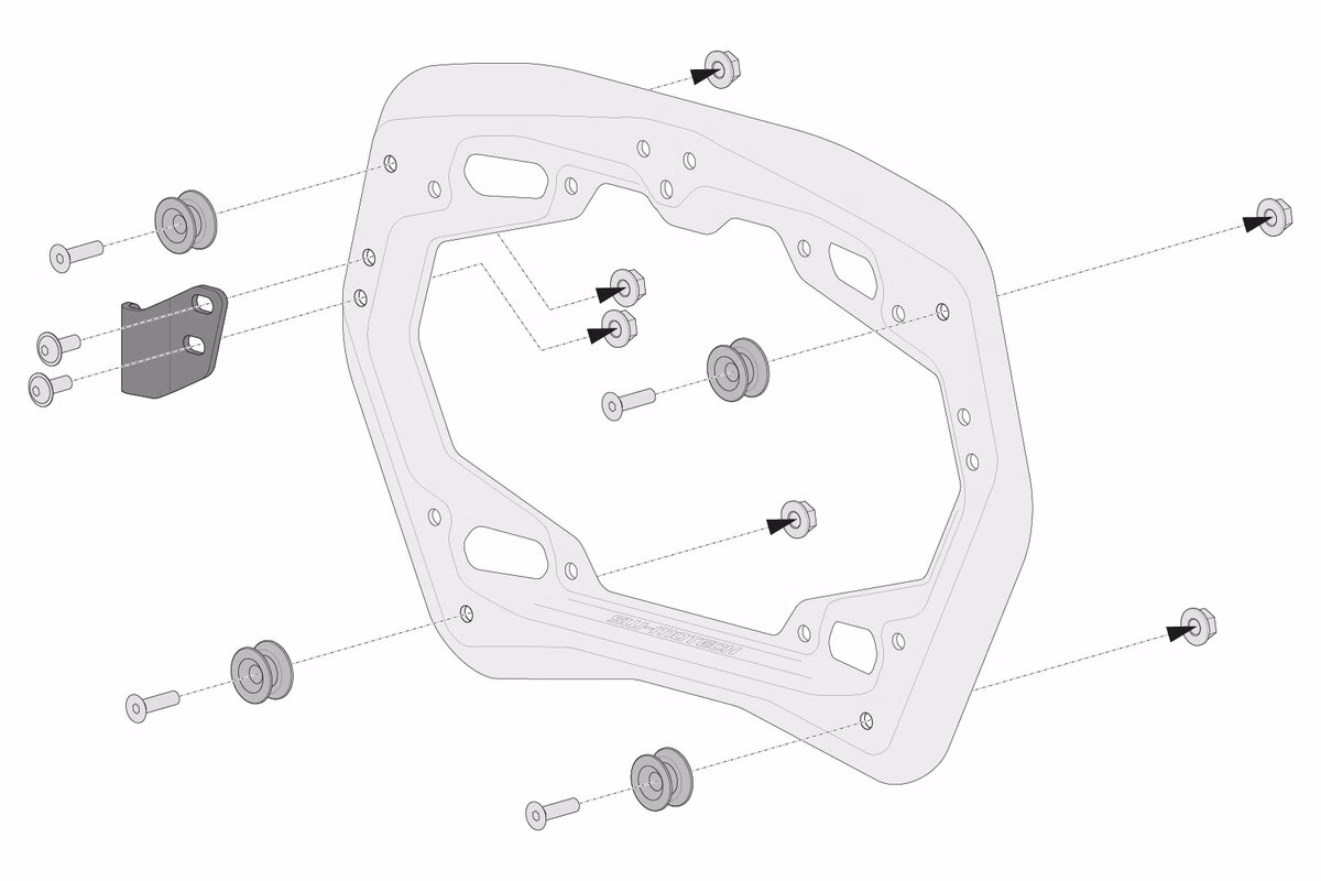 Motech stranski kovčki 37L - TRAX ADV Aluminium z nosilci za XL750 Transalp Črna 37L
