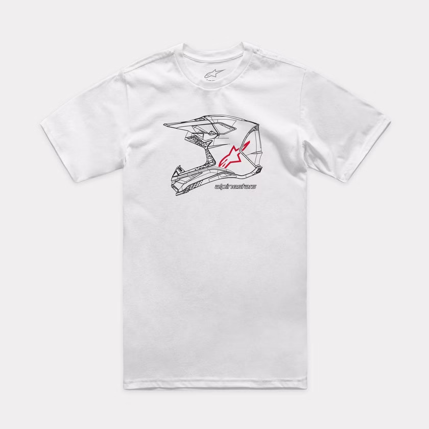 Alpinestars m. majica T-Shirt MX-HELMET Bela S