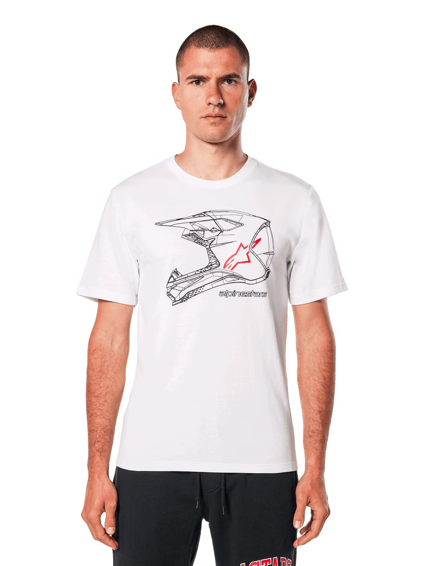 Alpinestars m. majica T-Shirt MX-HELMET Bela S