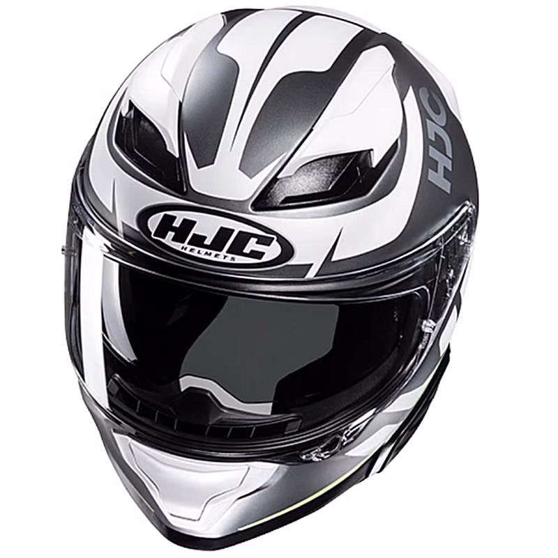 HJC integralna motoristična čelada F71 BARD MC4HSF Siva Mat/Bela/Rumena XL