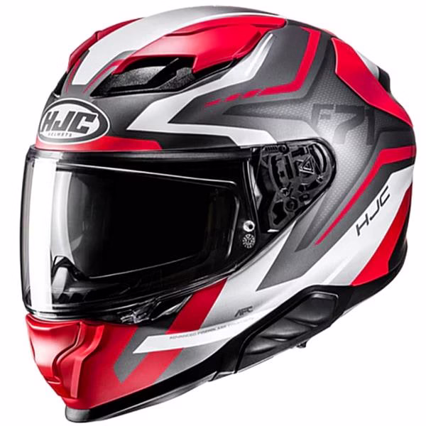 HJC integralna motoristična čelada F71 FES MC1SF Rdeča Mat/Siva/Bela S