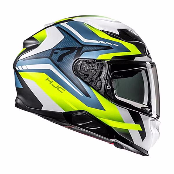HJC integralna motoristična čelada F71 FES MC3HSF Bela/Modra/Rumena S