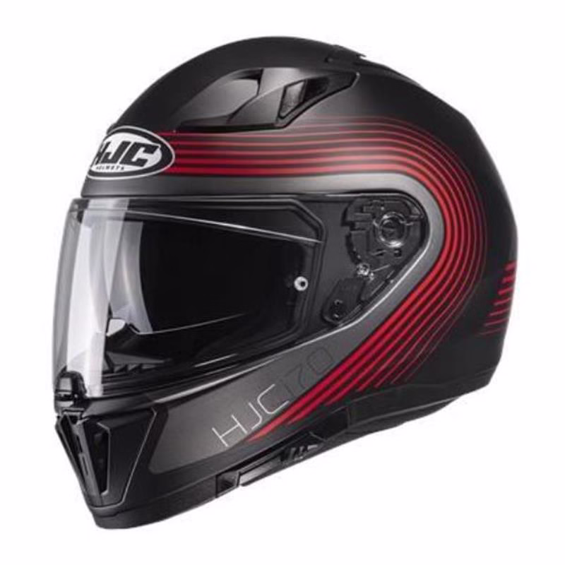 HJC integralna motoristična čelada i70 SURF MC1SF Črna Mat/Rdeča S