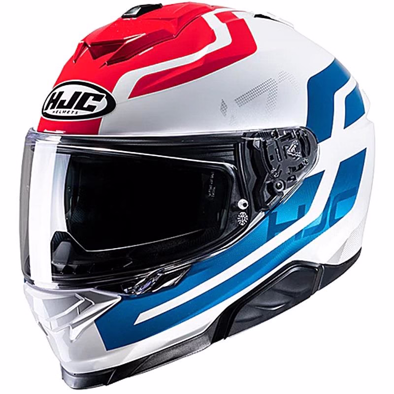 HJC integralna motoristična čelada i71 ENTA MC21 Bela/Rdeča/Modra XL