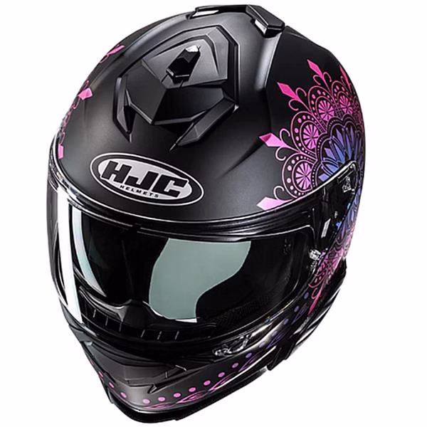 HJC integralna motoristična čelada i71 NIEL MC28SF Črna Mat/Roza S