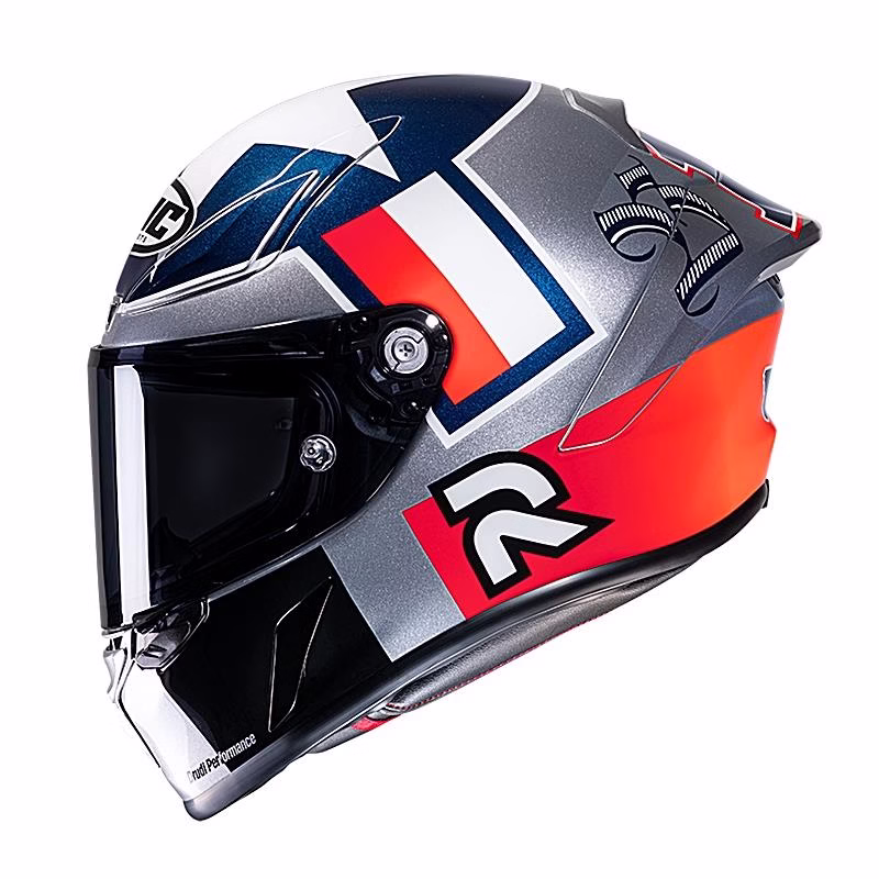 HJC integralna motoristična čelada RPHA 1 BEN SPIES Silverstar MC21 Srebrna/Modra/Rdeča S