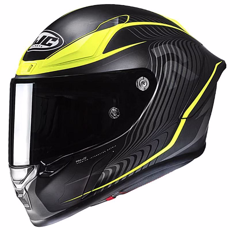 HJC integralna motoristična čelada RPHA 1 LOVIS MC3HSF Črna Mat/Rumena L