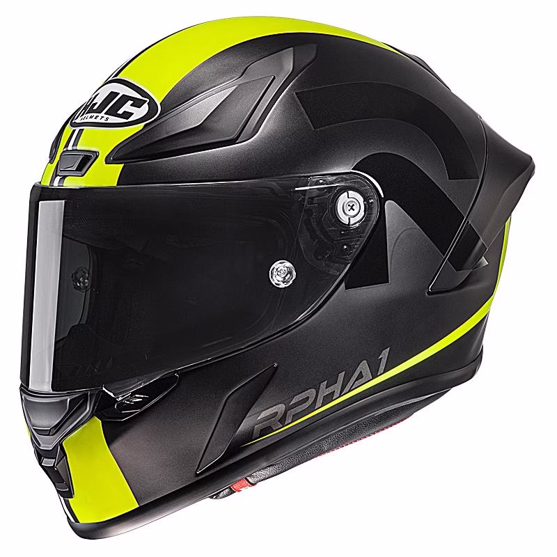 HJC integralna motoristična čelada RPHA 1 SENIN MC3HSF Črna Mat/Rumena S