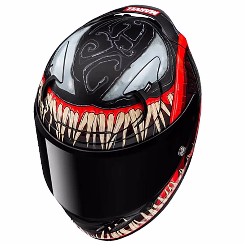HJC integralna motoristična čelada RPHA 12 MAX VENOM 3 MARVEL MC1SF Črna/Rdeča/Beige L