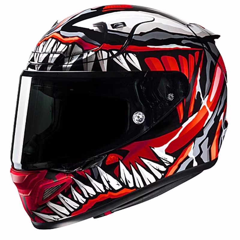 HJC integralna motoristična čelada RPHA 12 MAX VENOM MARVEL MC1SF Rdeča/Črna/Bela XL