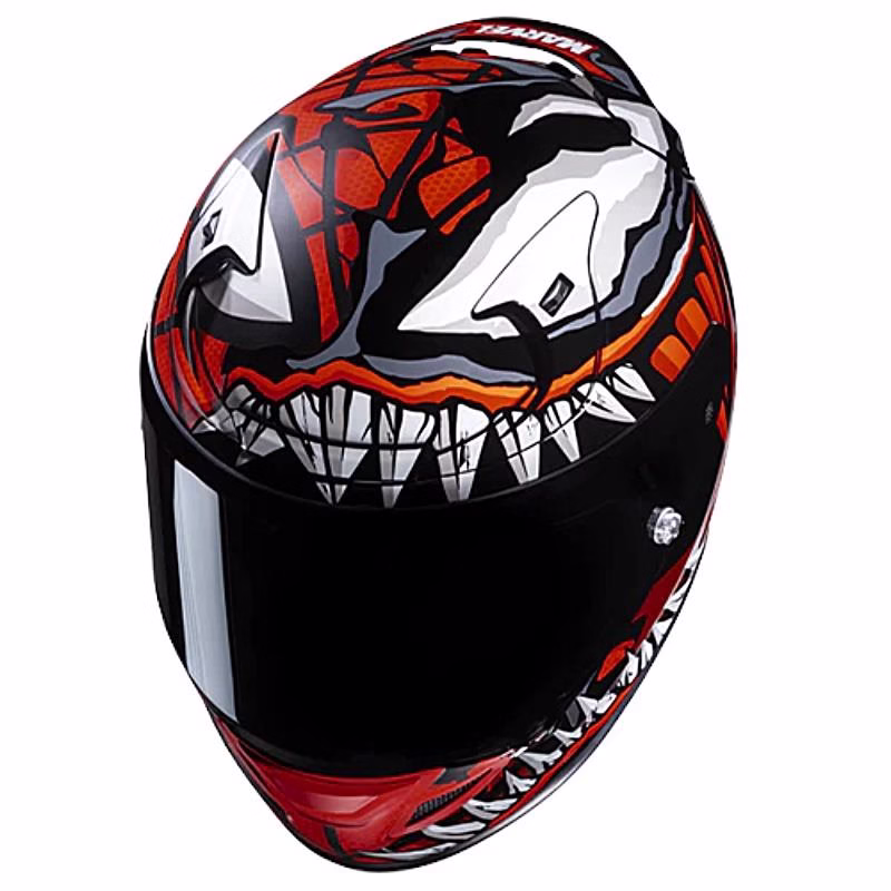 HJC integralna motoristična čelada RPHA 12 MAX VENOM MARVEL MC1SF Rdeča/Črna/Bela XL