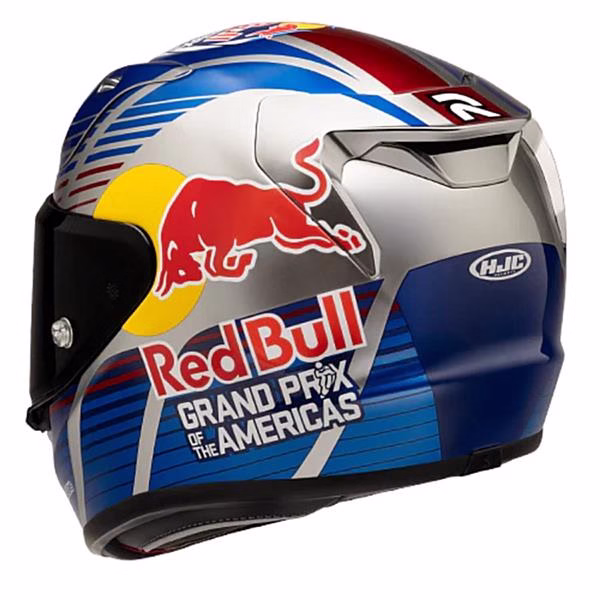 HJC integralna motoristična čelada RPHA 12 RED BULL Austin II MC21 Modra Mat/Siva/Rdeča/Rumena M