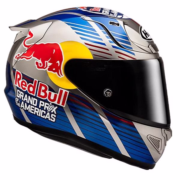 HJC integralna motoristična čelada RPHA 12 RED BULL Austin II MC21 Modra Mat/Siva/Rdeča/Rumena S