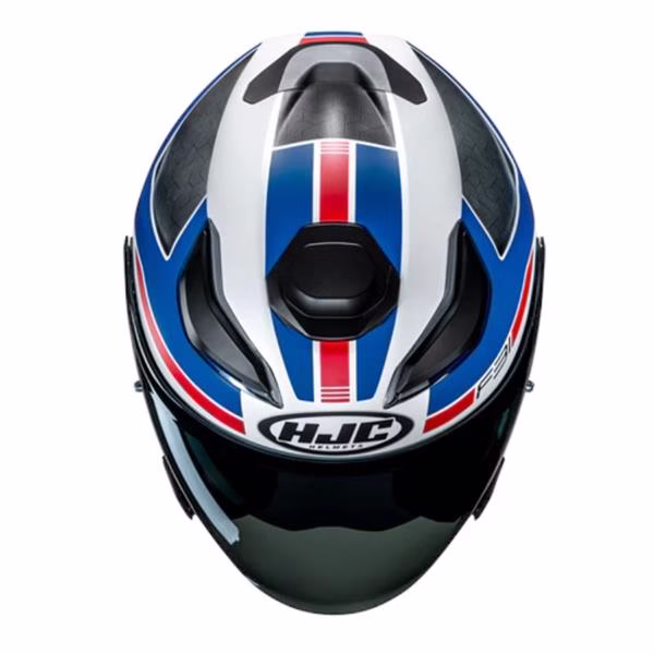 HJC jet motoristična čelada F31 CERON MC21SF Bela/Modra/Rdeča L