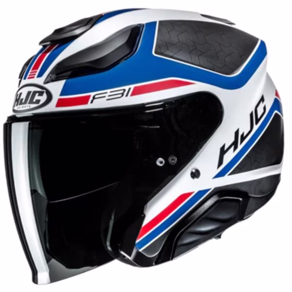 HJC jet motoristična čelada F31 CERON MC21SF Bela/Modra/Rdeča XL