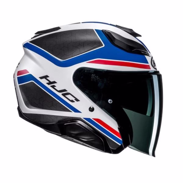 HJC jet motoristična čelada F31 CERON MC21SF Bela/Modra/Rdeča XL