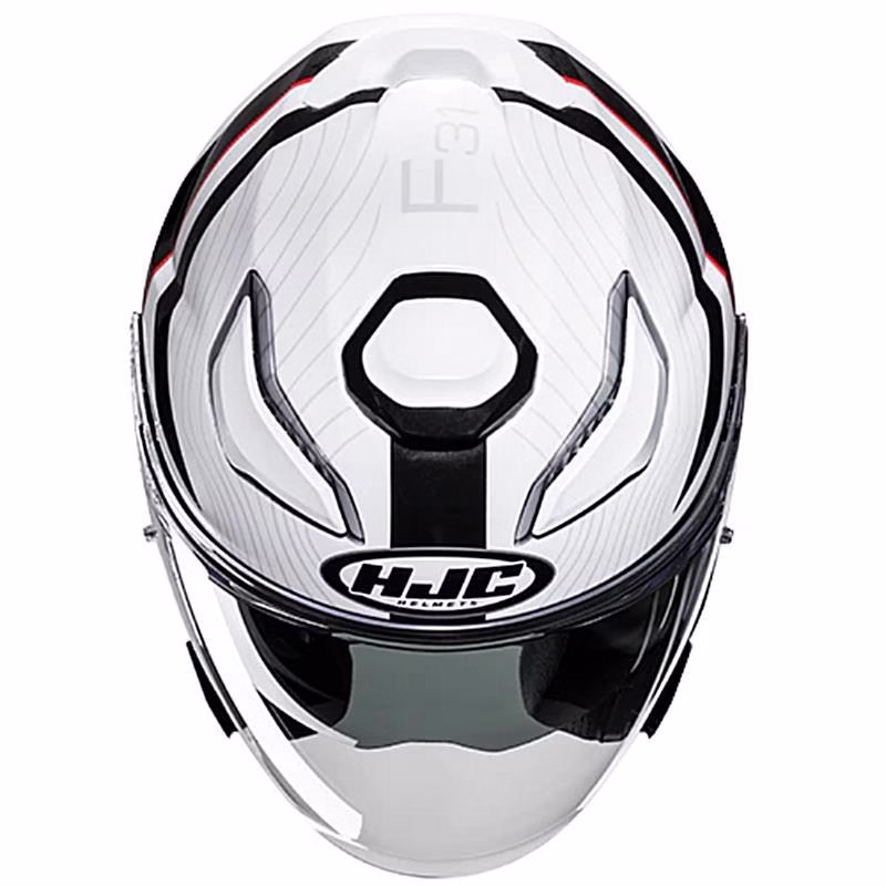 HJC jet motoristična čelada F31 NABY MC1 Bela/Črna/Rdeča L