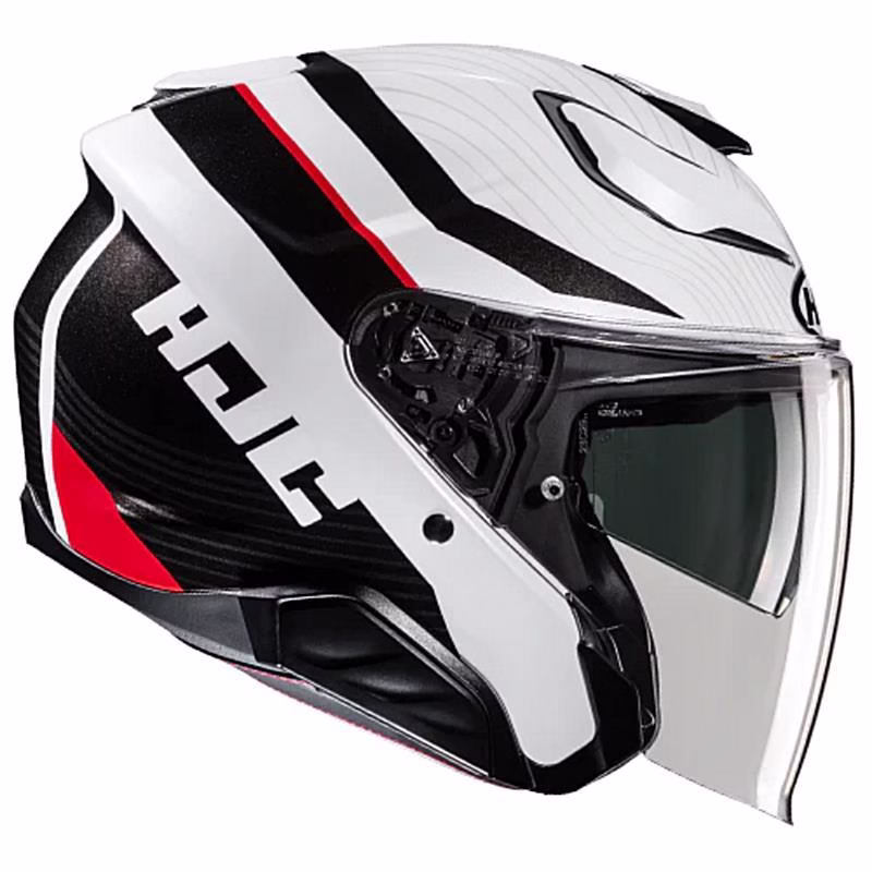 HJC jet motoristična čelada F31 NABY MC1 Bela/Črna/Rdeča L