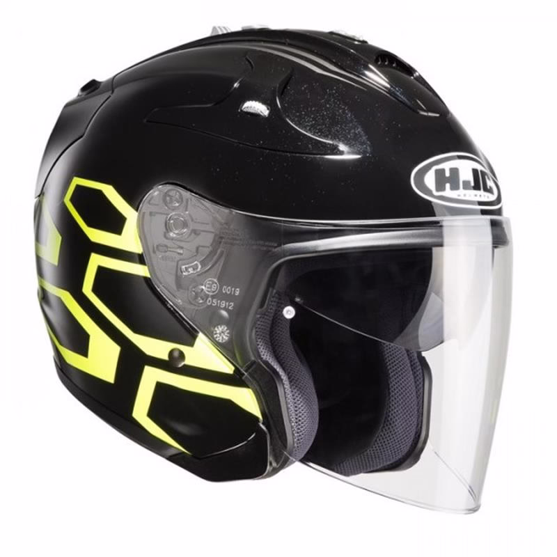 HJC jet motoristična čelada FG-JET DUKAS MC4H Črna/Rumena S