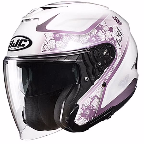 HJC jet motoristična čelada i31 IONA MC8 Bela/Viola S