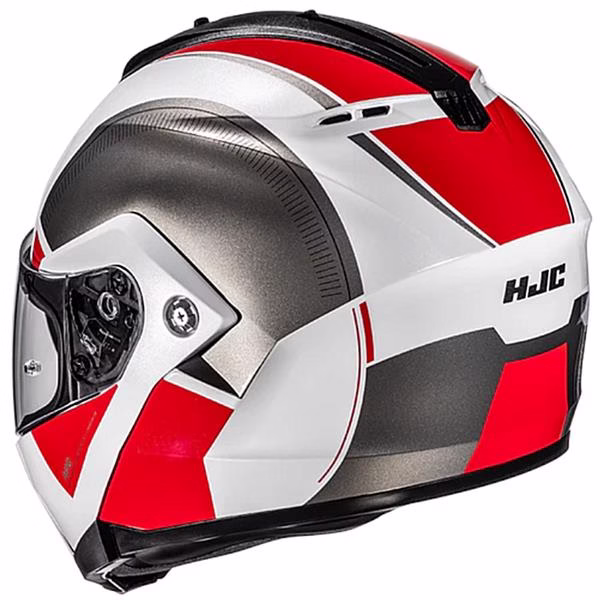 HJC preklopna motoristična čelada C91N JYN MC1 Bela/Rdeča/Črna XL
