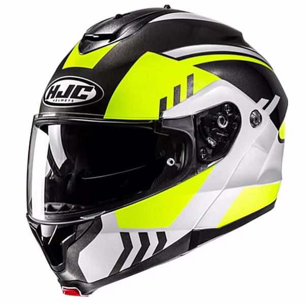 HJC preklopna motoristična čelada C91N KAON MC3H Črna Mat/Rumena/Bela S