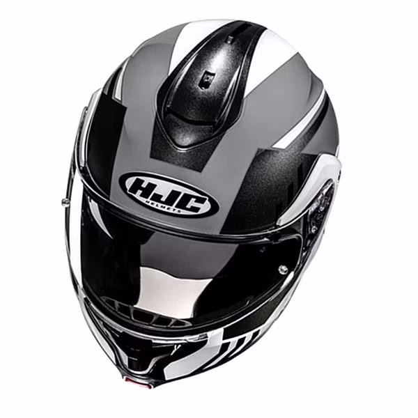 HJC preklopna motoristična čelada C91N KAON MC5 Črna Mat/Siva/Bela XL