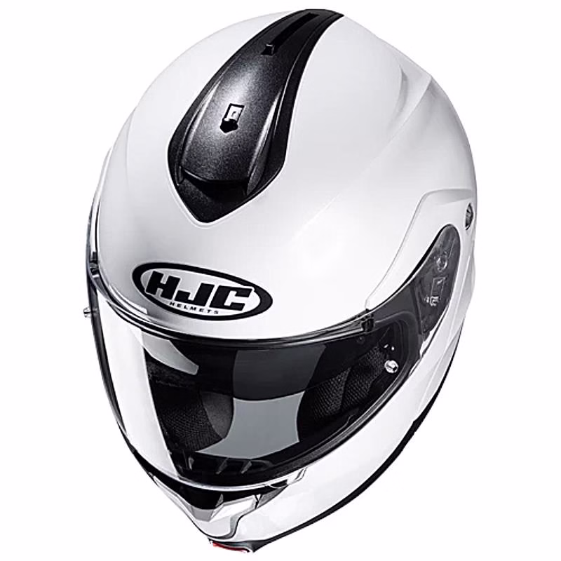 HJC preklopna motoristična čelada C91N SOLID Bela Perla S