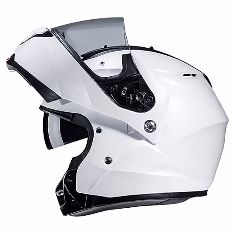 HJC preklopna motoristična čelada C91N SOLID Bela Perla S