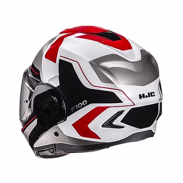 HJC preklopna motoristična čelada F100 BIOS MC1 Bela/Rdeča/Siva XL