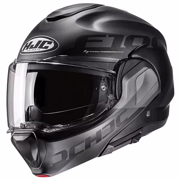 HJC preklopna motoristična čelada F100 HETAL MC5SF Črna Mat/Siva L