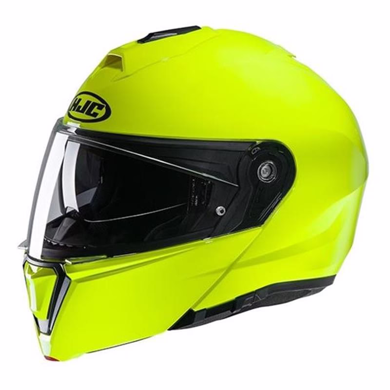 HJC preklopna motoristična čelada I90 SOLID Rumena Fluo XS